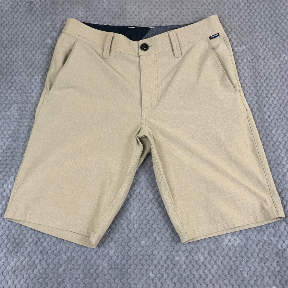 Volcom Frickin SNT Static Hybrid Shorts Mens 30 Khaki Surf Turf A3211806